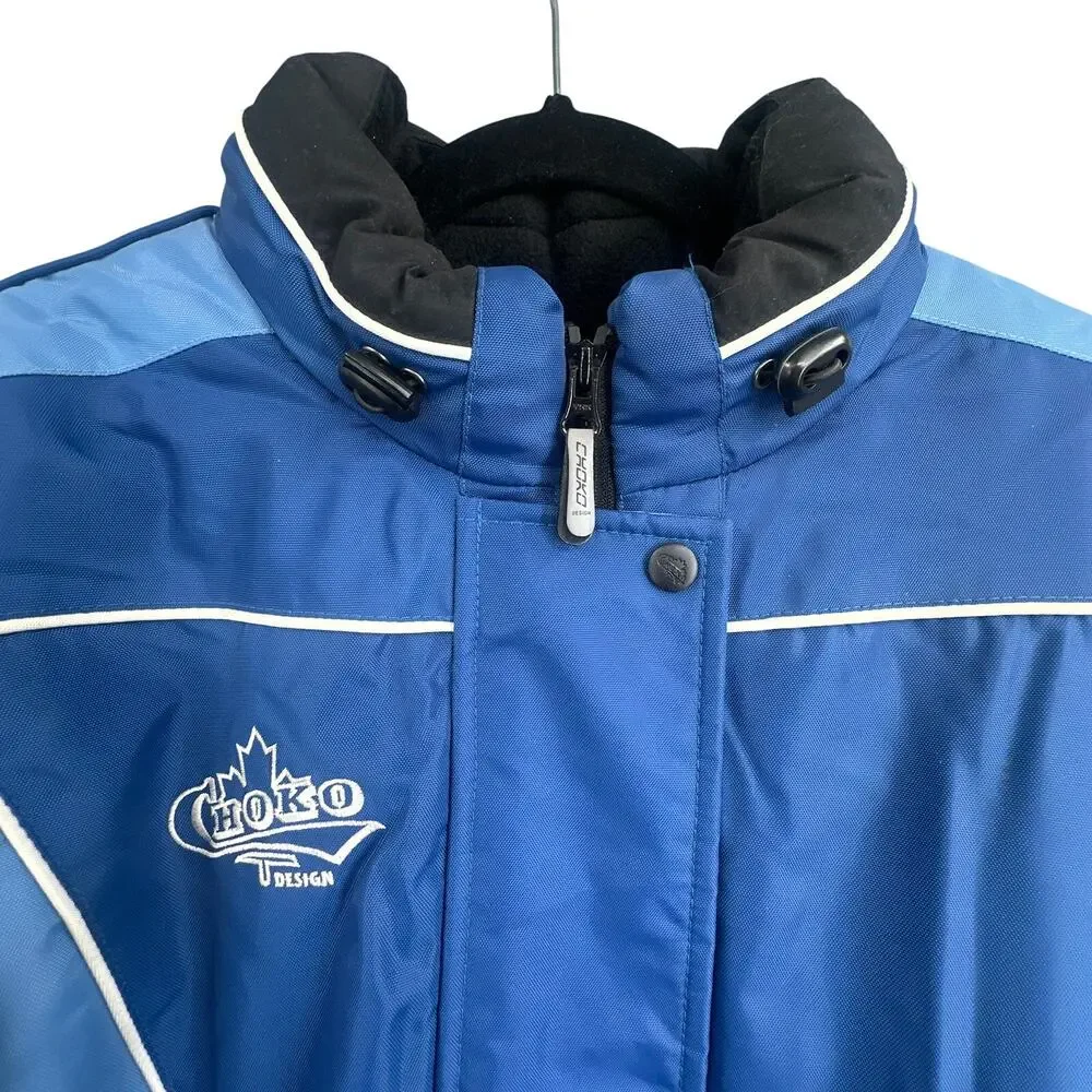 VTG Y2K Choko Trail Star Ski Jacket Womens L Blue Snowmobile Gorpcore Snowboard